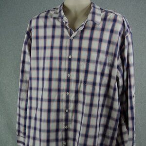 True Nation Blue Casual Long Sleeve Roll Tab Button Up Shirt. Men's - Size 2XL